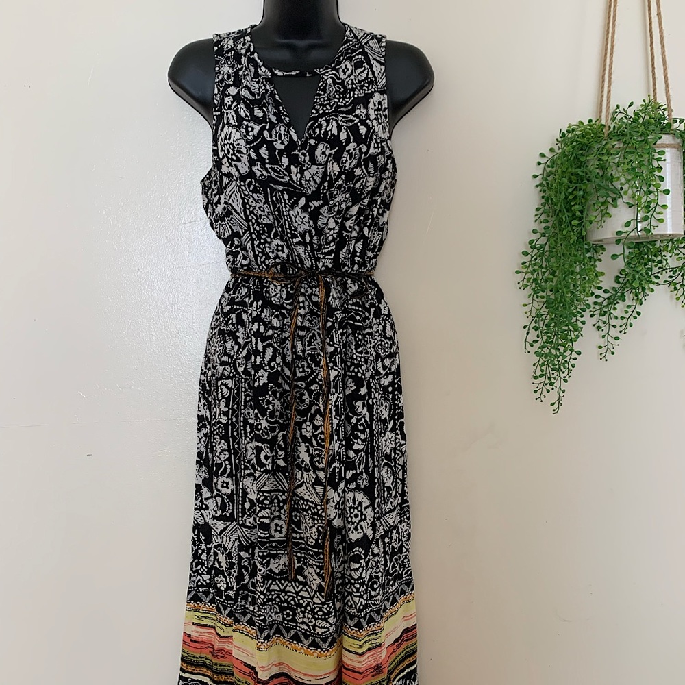Boho Floral Print Dress